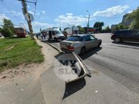 На проспекте Ленина в Туле  Mercedes-Benz подрезал скорую на встречке , Фото: 4