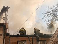 На ул. Баженова в Туле крупный пожар уничтожил жилой дом, Фото: 17