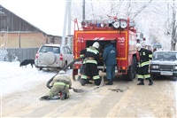 Пожар в жилом бараке, Щекино. 23 января 2014, Фото: 1
