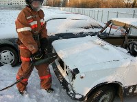 В Щекино спасатели ликвидировали последствия условного ДТП, Фото: 2