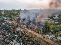 В Туле сгорел заброшенный склад, Фото: 17