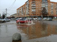 Перекресток Красноармейского проспекта и ул. Лейтейзена затопило водой, Фото: 13