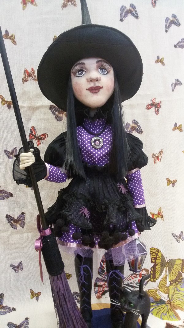 Текстильная кукла Ведьмочка