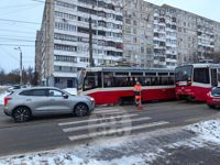 В Заречье трамвай оборвал контактную сеть, Фото: 4