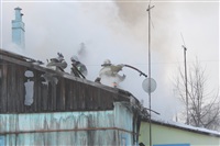 Пожар в жилом бараке, Щекино. 23 января 2014, Фото: 6