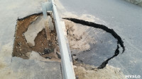 Провал на новой дороге по ул. Хворостухина, Фото: 3