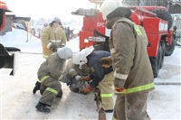 Пожар в жилом бараке, Щекино. 23 января 2014, Фото: 2
