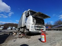 В Туле дальнобойщик погиб при пожаре в кабине большегруза, Фото: 9