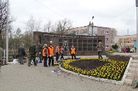 Евгений Авилов проинспектировал ход работ по благоустройству. 23 апреля 2016 года, Фото: 1