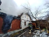 В Туле на ул. Фурманова загорелся частный дом, Фото: 8