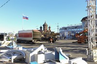 В Туле на площади Ленина разбирают новогоднюю арку, Фото: 2