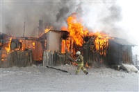 Пожар в жилом бараке, Щекино. 23 января 2014, Фото: 9
