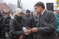 Груздев вручил ключи от социального жилья в Богородицке. 1 апреля 2014, Фото: 4