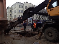 Порыв водопровода на пр. Ленина 4 апреля 2014, Фото: 4